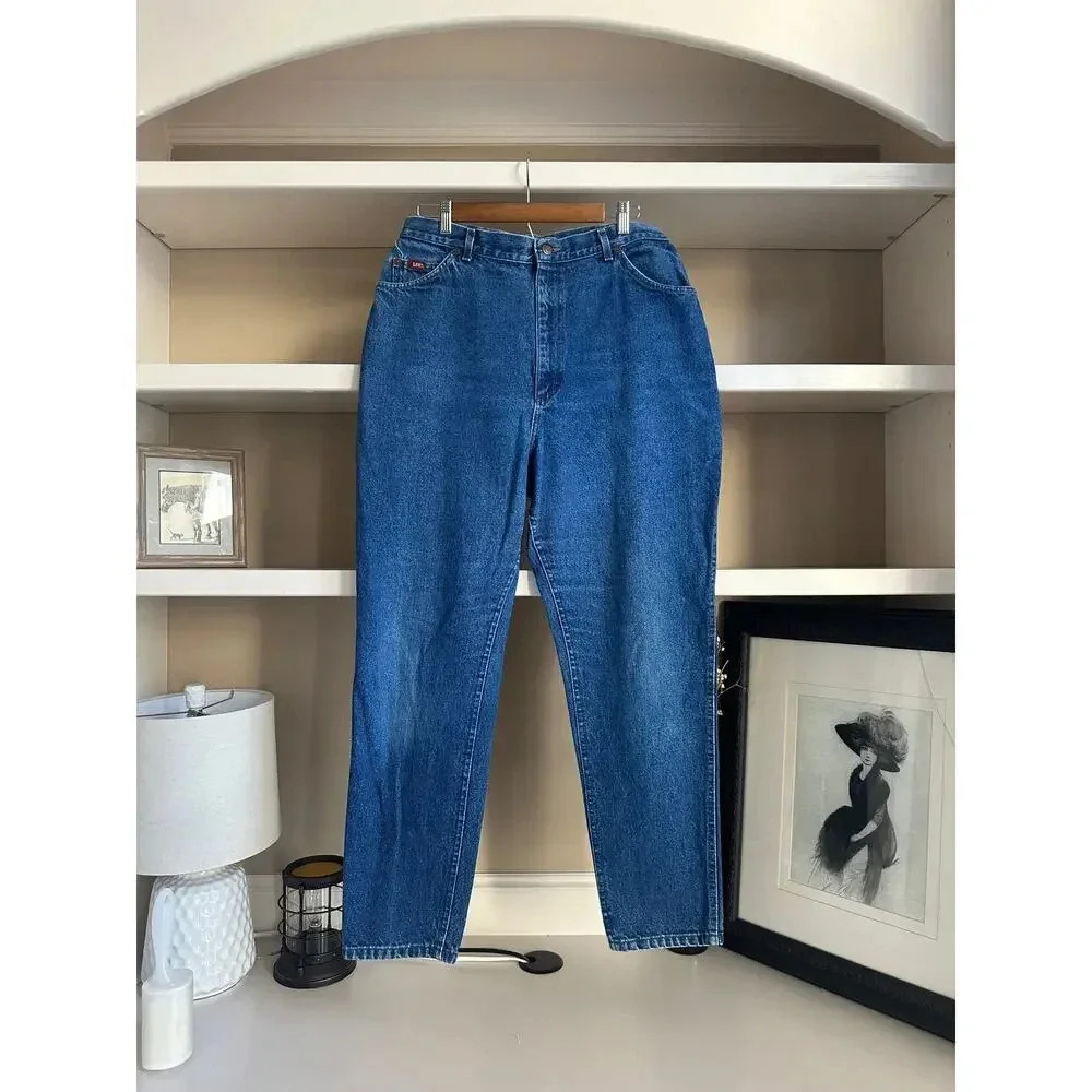 Vintage Lee Dark Wash Straight Leg Jeans- Size 32